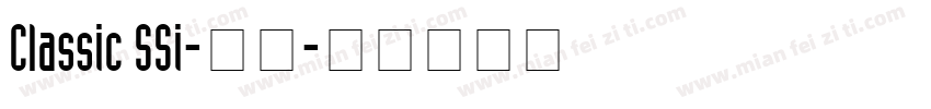 Classic SSi-粗体字体转换